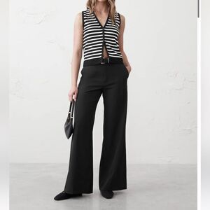 Banana Republic Hayden, wide leg pants and black size 4 new tags